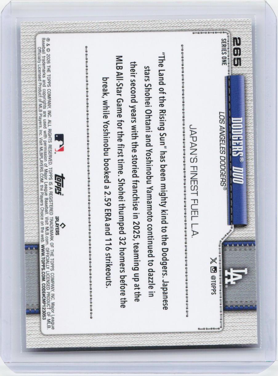 2026 Topps #265 Dodgers Duo