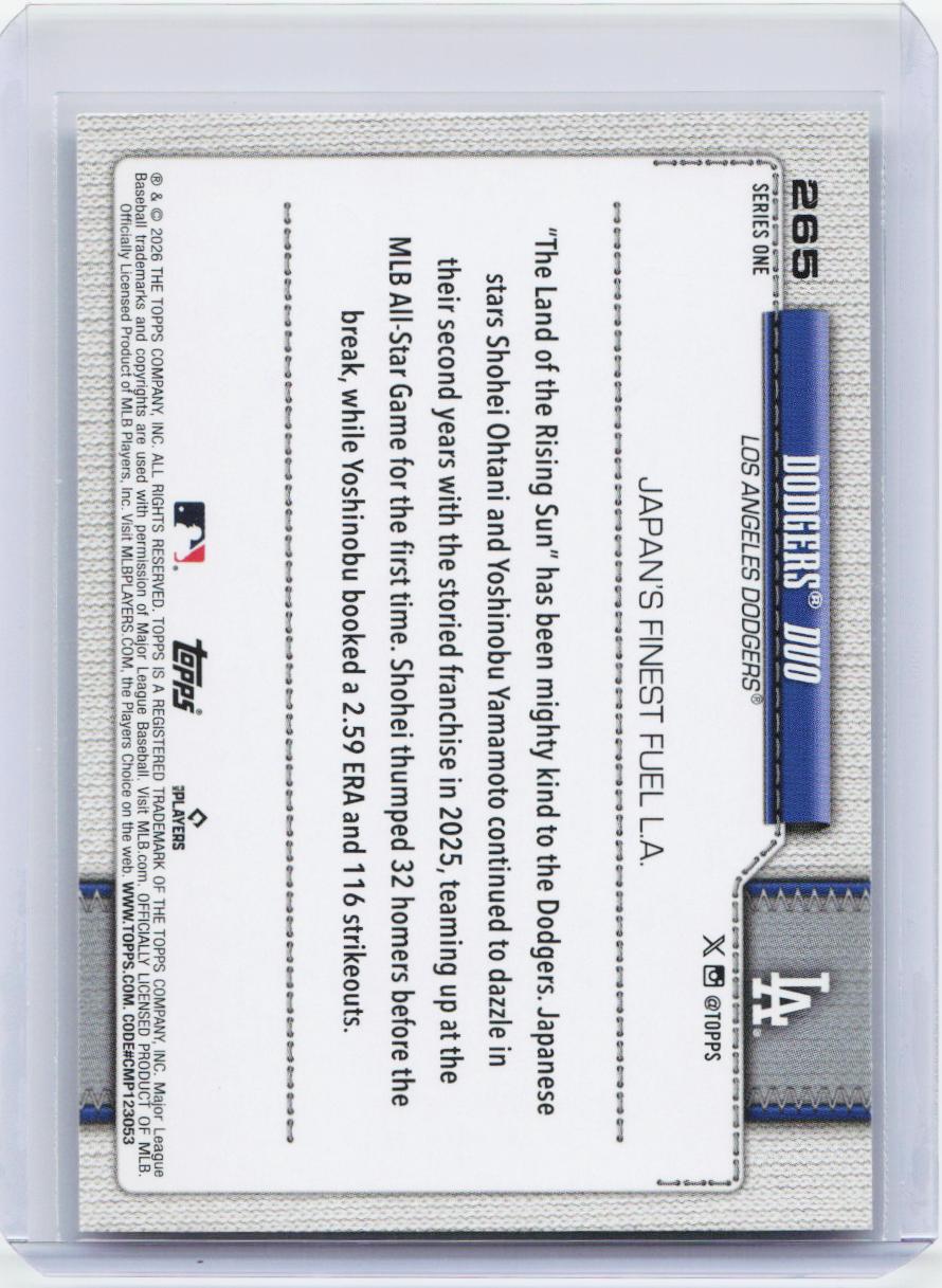 2026 Topps #265 Dodgers Duo