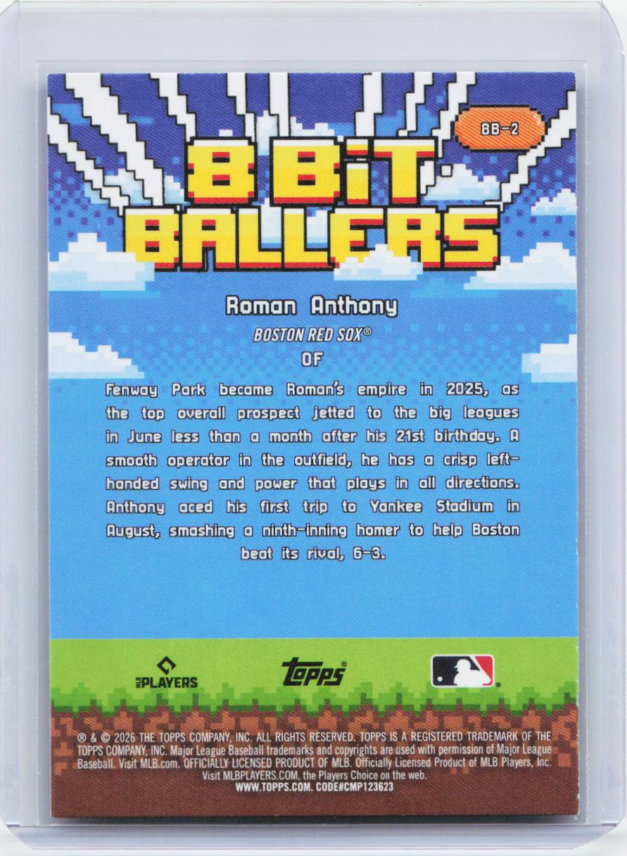 2026 Topps #8B-2 Roman Anthony 8 Bit Ballers