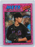 2026 Topps Heritage #137 Jonah Tong Chrome Pink Sparkle Refractors