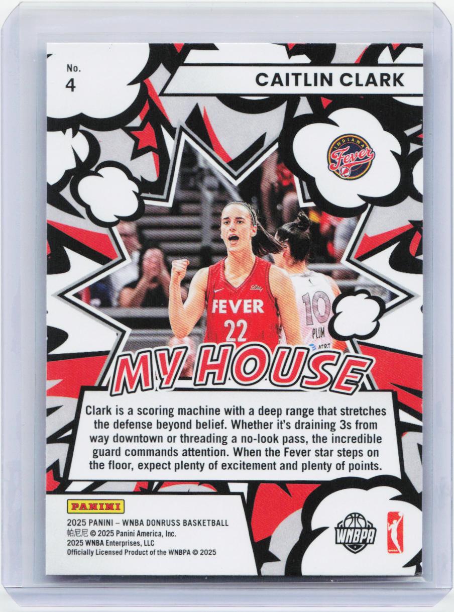 2025 Donruss WNBA #4 Caitlin Clark My House
