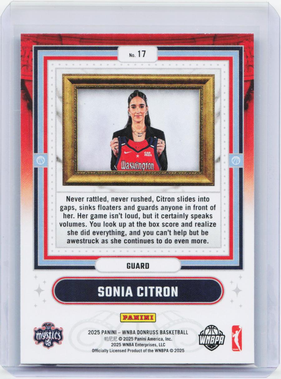 2025 Donruss WNBA #17 Sonia Citron Franchise Features