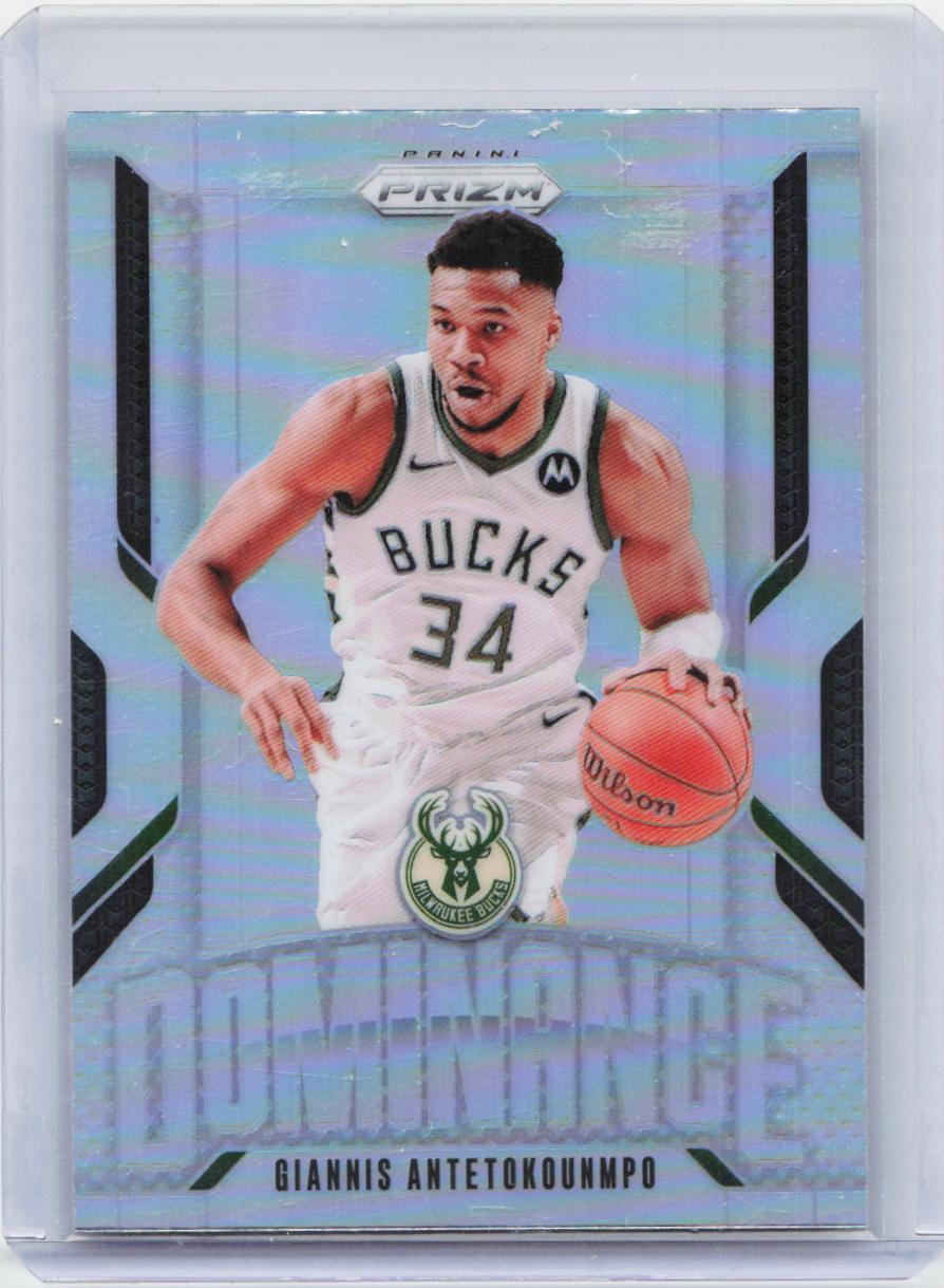 2024-25 Panini Prizm #4 Giannis Antetokounmpo Dominance Prizms Silver