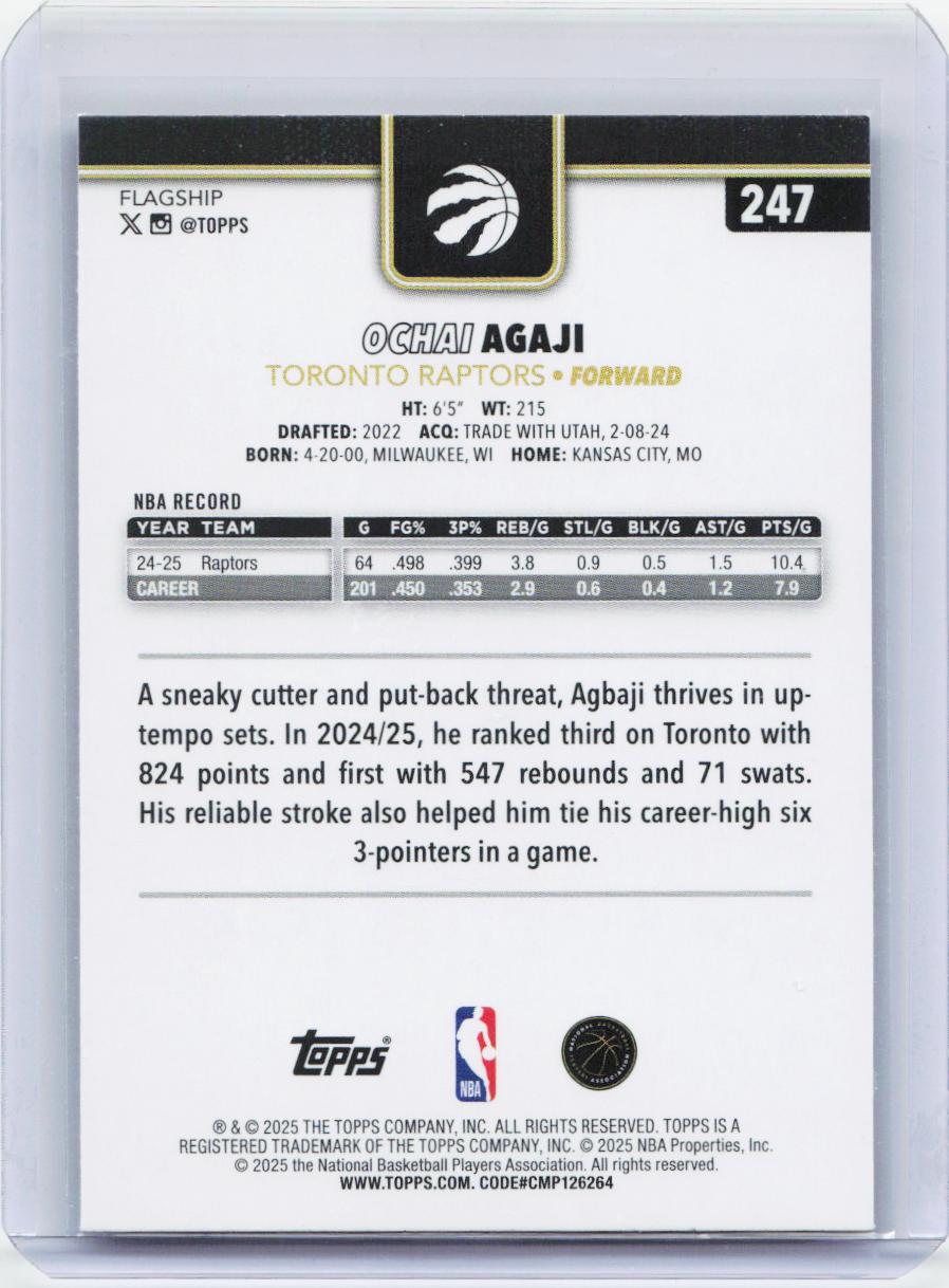 2025-26 Topps #247 Ochai Agbaji Blackout