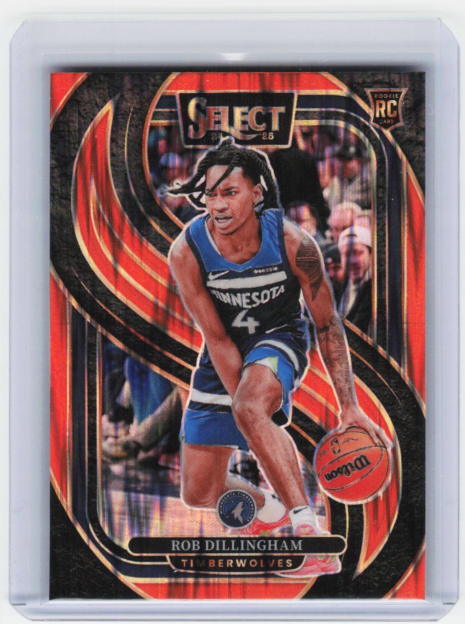 2024-25 Panini Select #187 Rob Dillingham Orange Flash Prizm