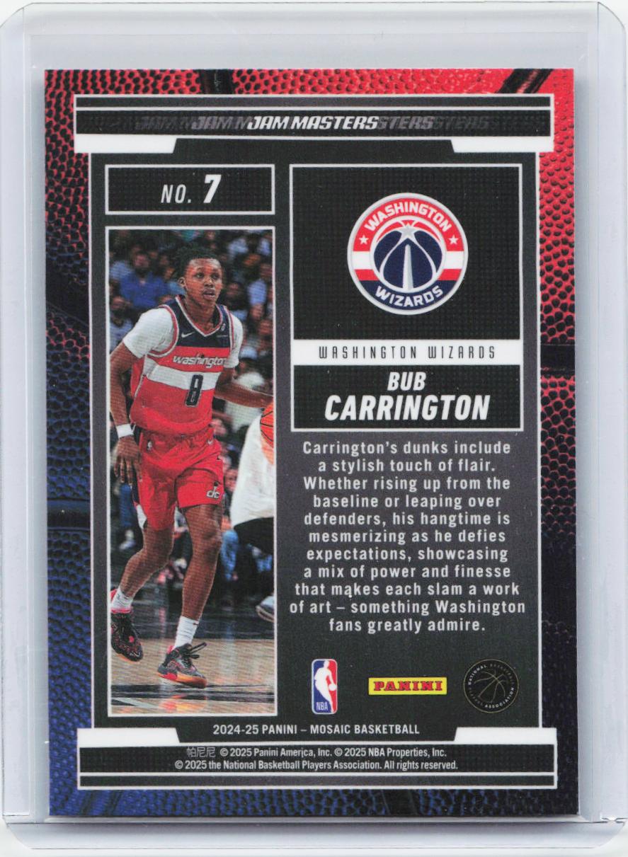 2024-25 Panini Mosaic #7 Bub Carrington Jam Masters