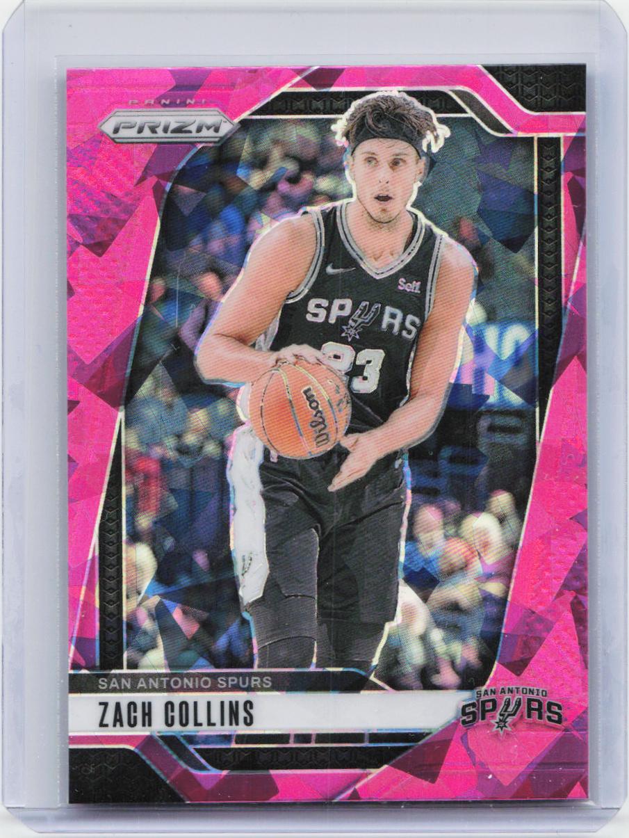 2024-25 Panini Prizm #197 Zach Collins Prizms Pink Ice