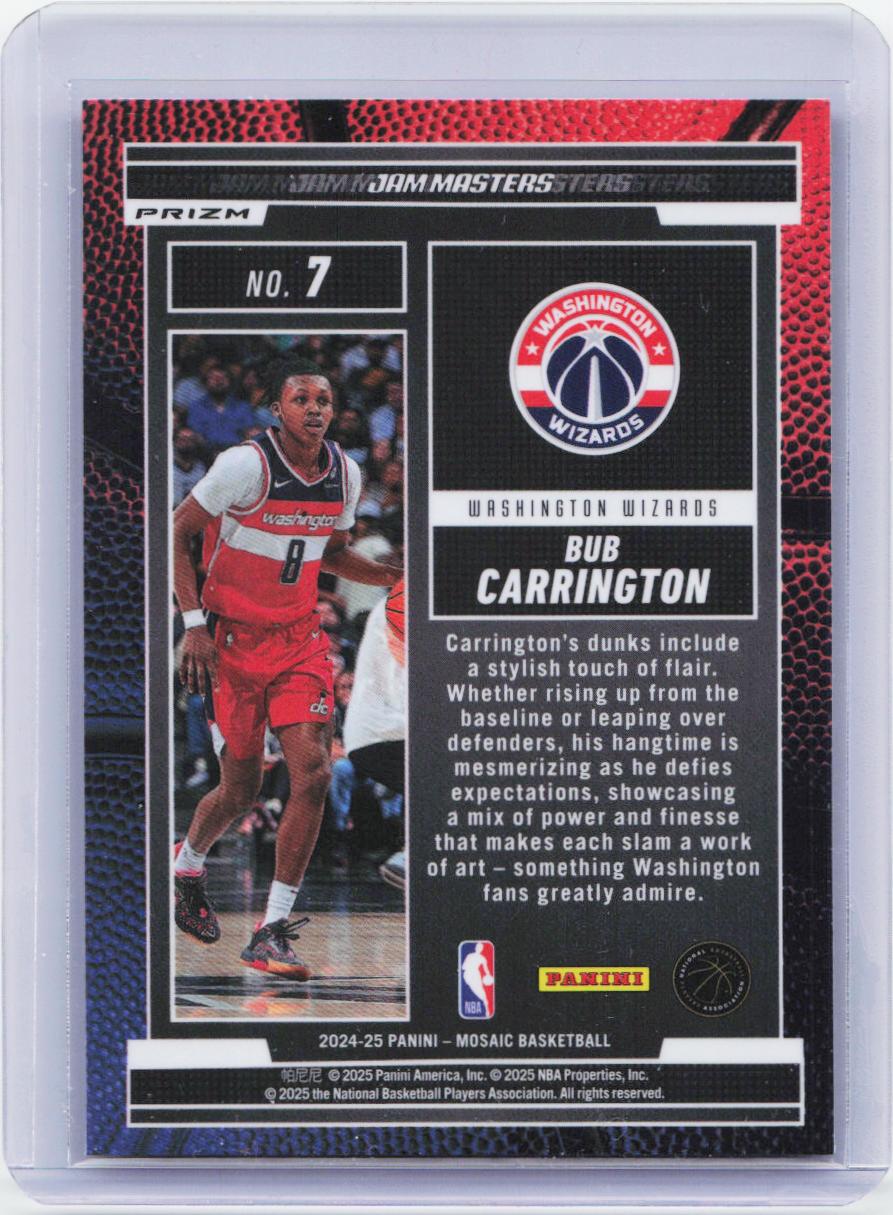 2024-25 Panini Mosaic #7 Bub Carrington Jam Masters Mosaic