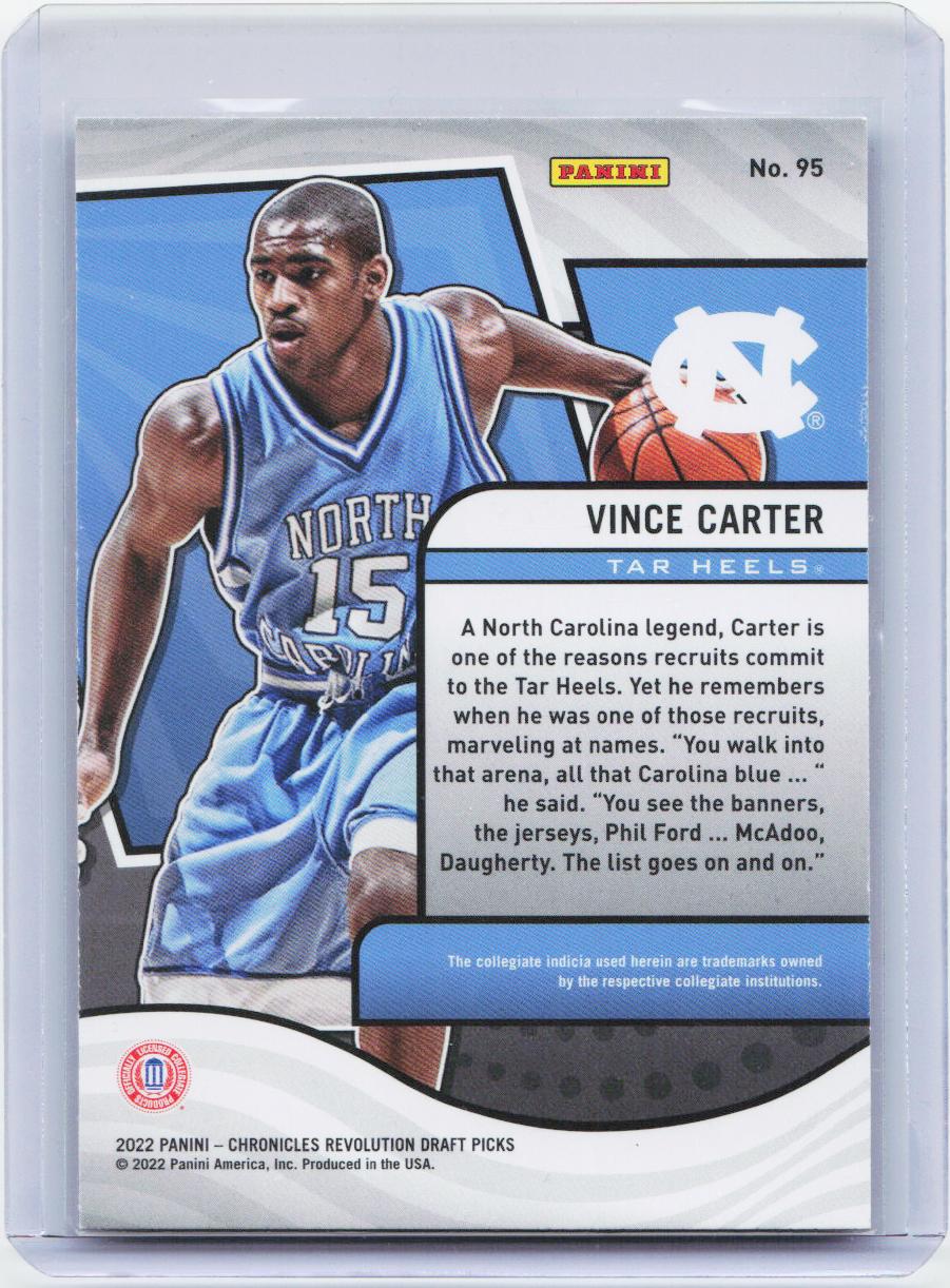 2022 Panini Chronicles Draft Picks #95 Vince Carter Revolution