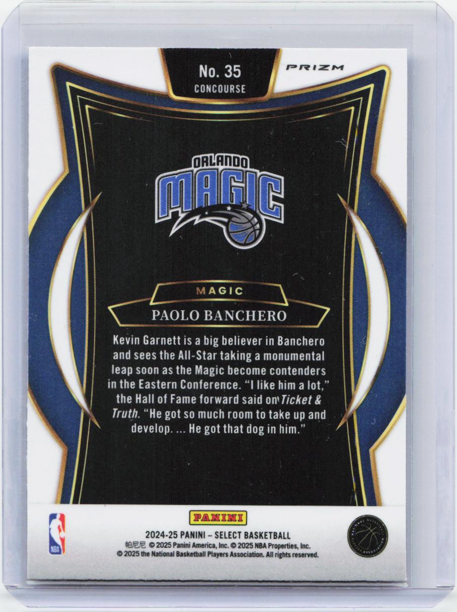 2024-25 Panini Select #35 Paolo Banchero Blue Cracked Ice Prizm