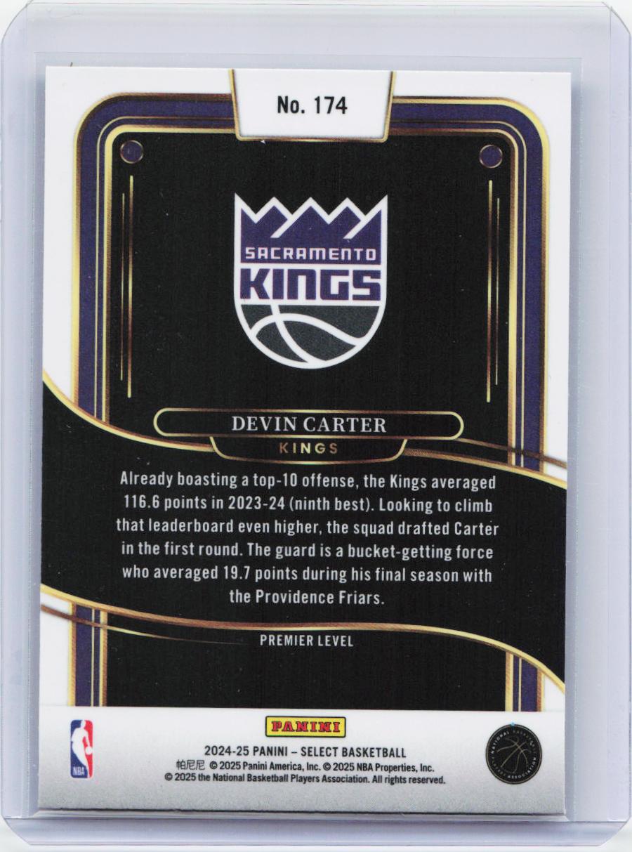 2024-25 Panini Select #174 Devin Carter Blue (Retail)
