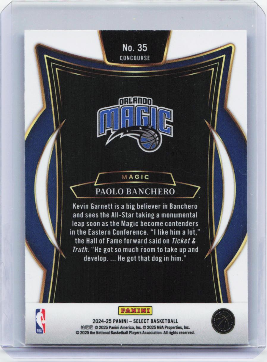 2024-25 Panini Select #35 Paolo Banchero Blue (Retail)
