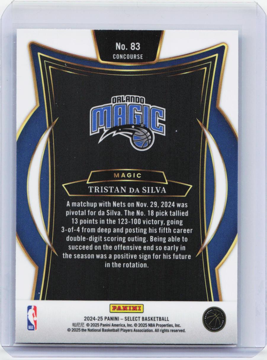 2024-25 Panini Select #83 Tristan da Silva Blue (Retail)