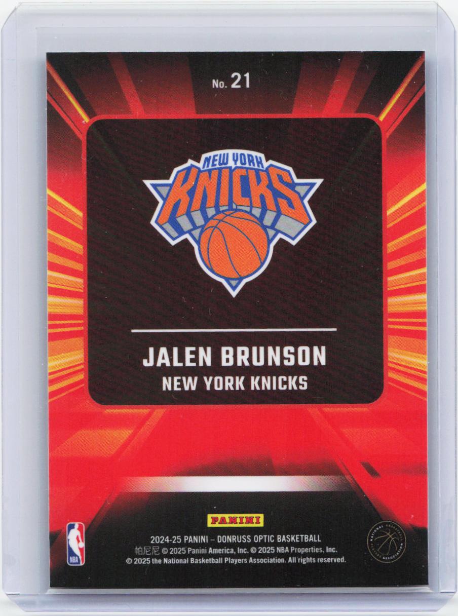 2024-25 Donruss Optic #21 Jalen Brunson Express Lane