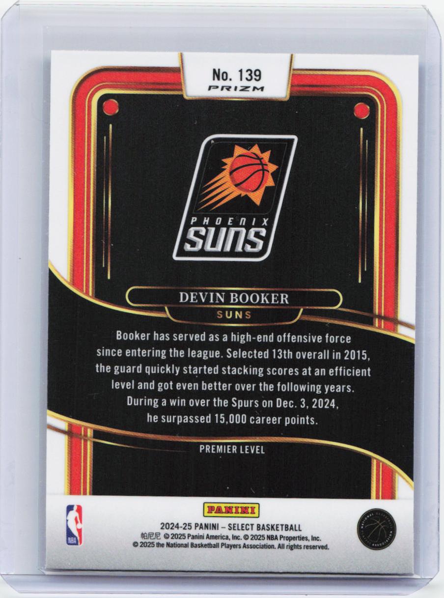 2024-25 Panini Select #139 Devin Booker Blue Prizm