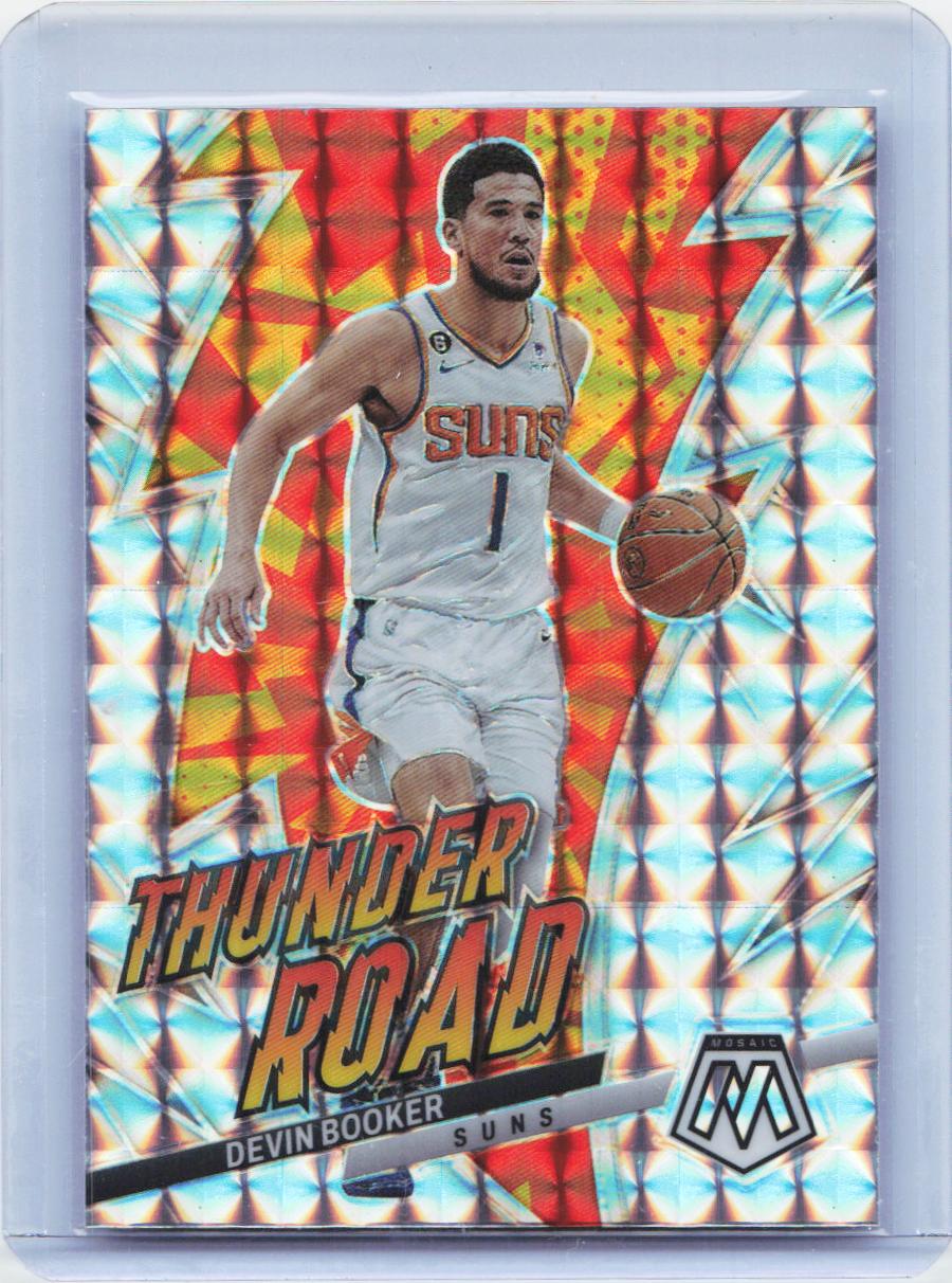 2022-23 Panini Mosaic #2 Devin Booker Thunder Road Mosaic