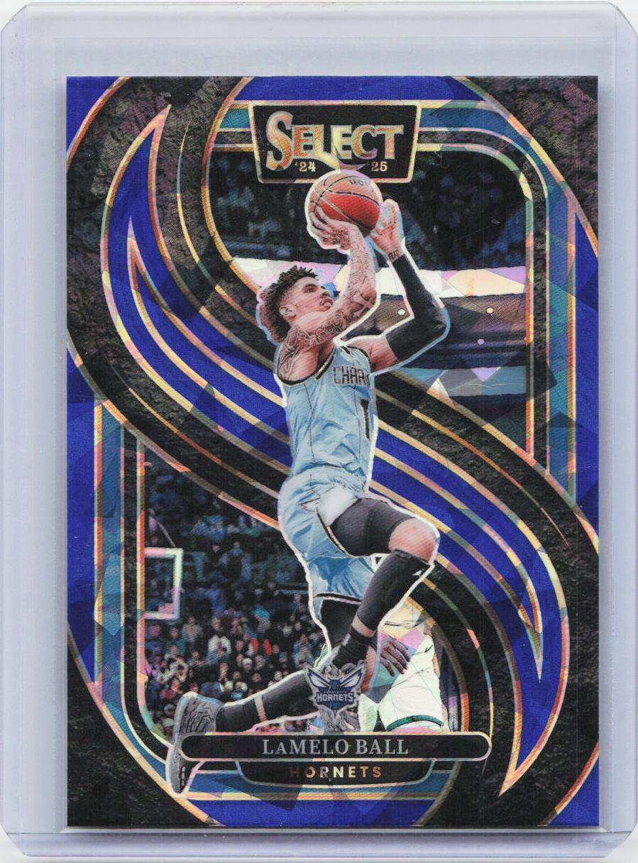 2024-25 Panini Select #147 LaMelo Ball Blue Cracked Ice Prizm