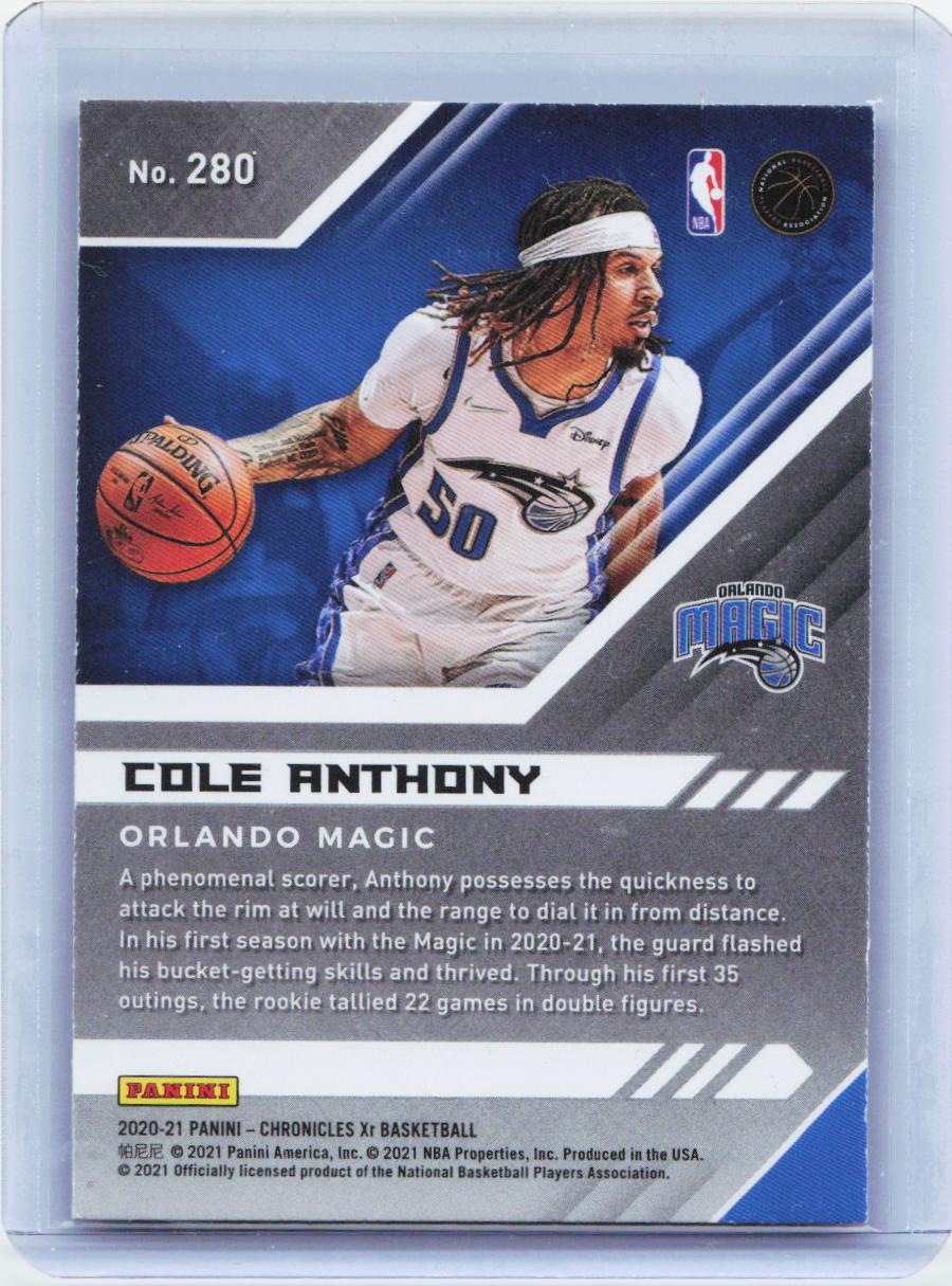 2020-21 Panini Chronicles #280 Cole Anthony Green