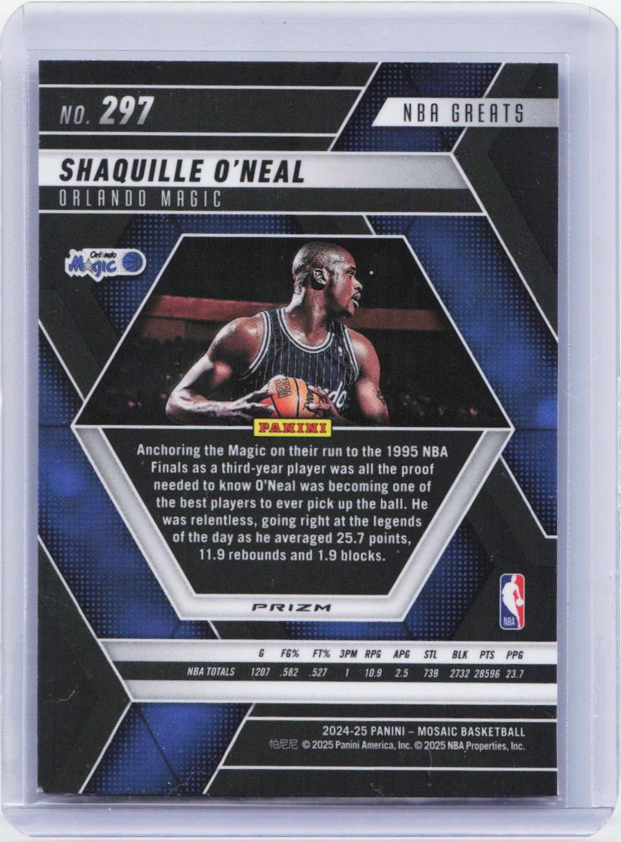 2024-25 Panini Mosaic #297 Shaquille O'Neal Mosaic