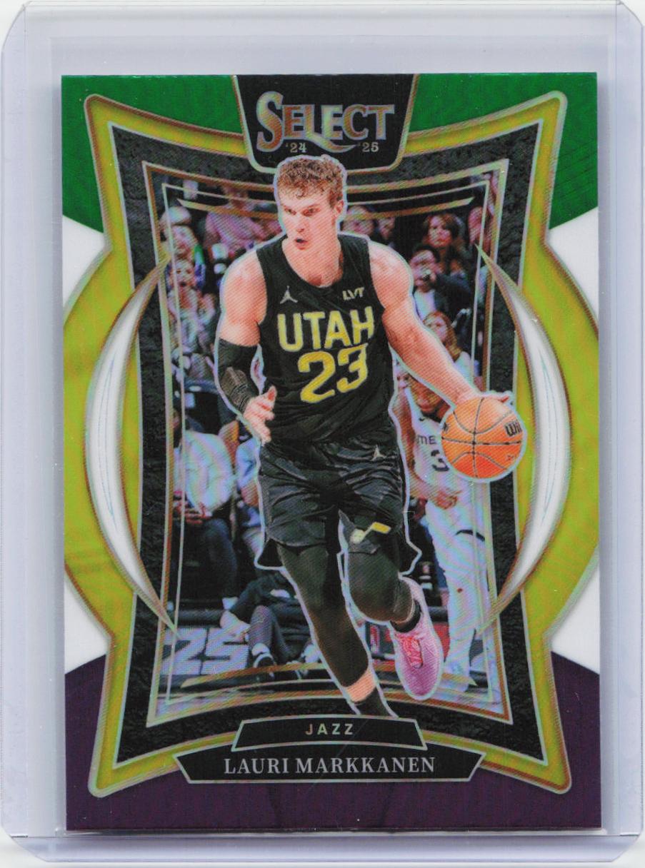 2024-25 Panini Select #62 Lauri Markkanen Green White Purple Prizm