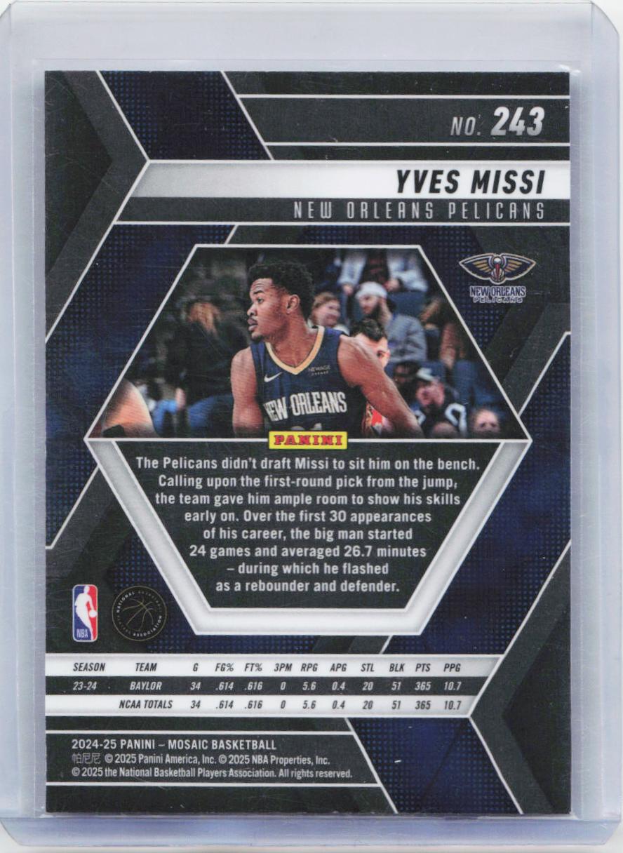 2024-25 Panini Mosaic #243 Yves Missi