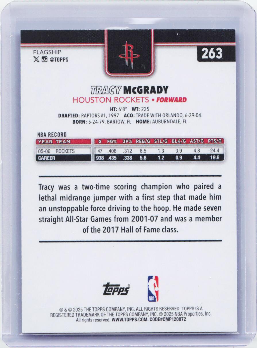 2025-26 Topps #263 Tracy McGrady Foil Pattern