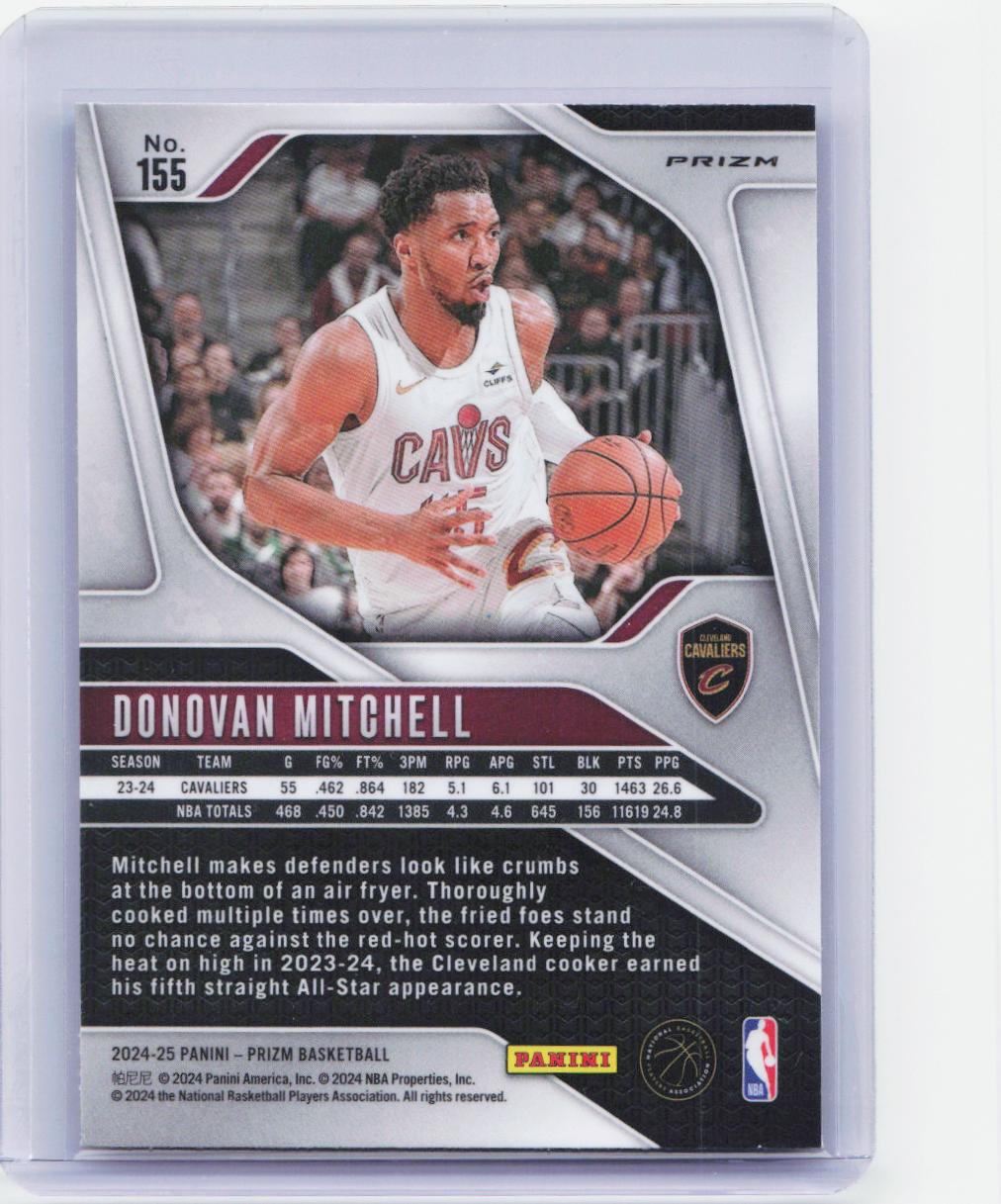 2024-25 Panini Prizm #155 Donovan Mitchell Prizms Pink Ice