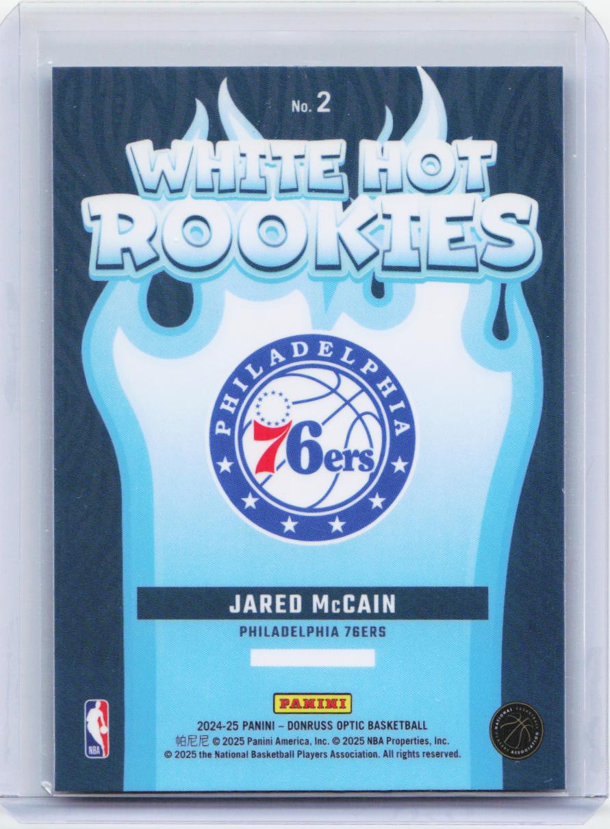 2024-25 Donruss Optic #2 Jared McCain White Hot Rookies