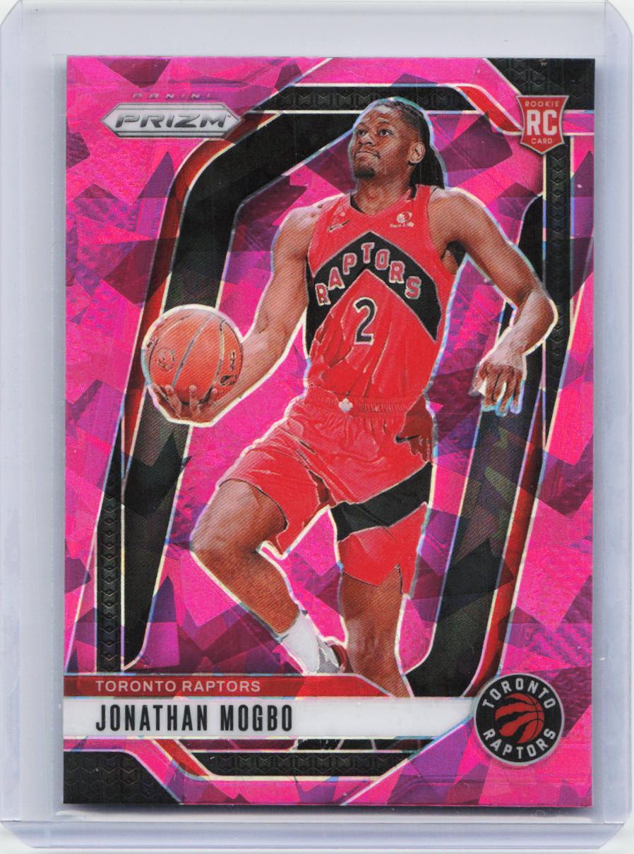 2024-25 Panini Prizm #260 Jonathan Mogbo Prizms Pink Ice