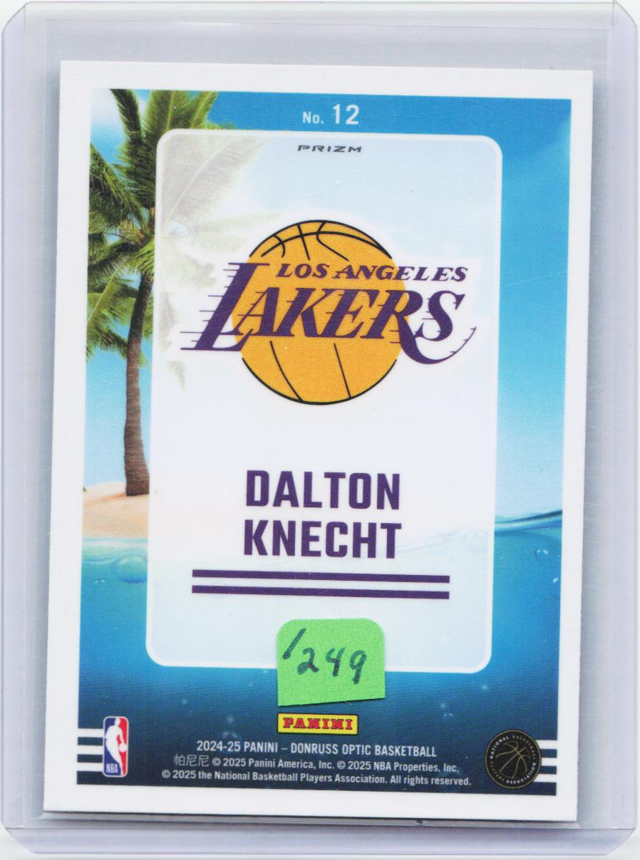 2024-25 Donruss Optic #12 Dalton Knecht Splash! Holo