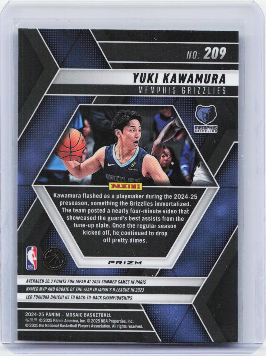 2024-25 Panini Mosaic #209 Yuki Kawamura Base Mosaic