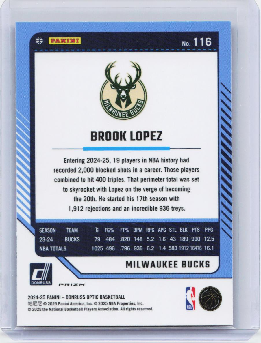 2024-25 Donruss Optic #116 Brook Lopez Hyper Pink