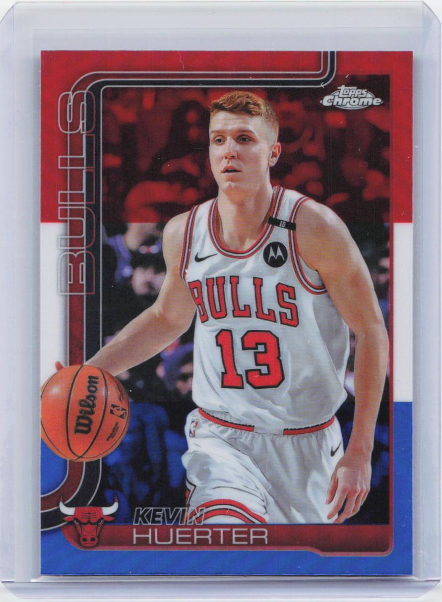 2025-26 Topps Chrome #43 Kevin Huerter Red White and Blue Refractor