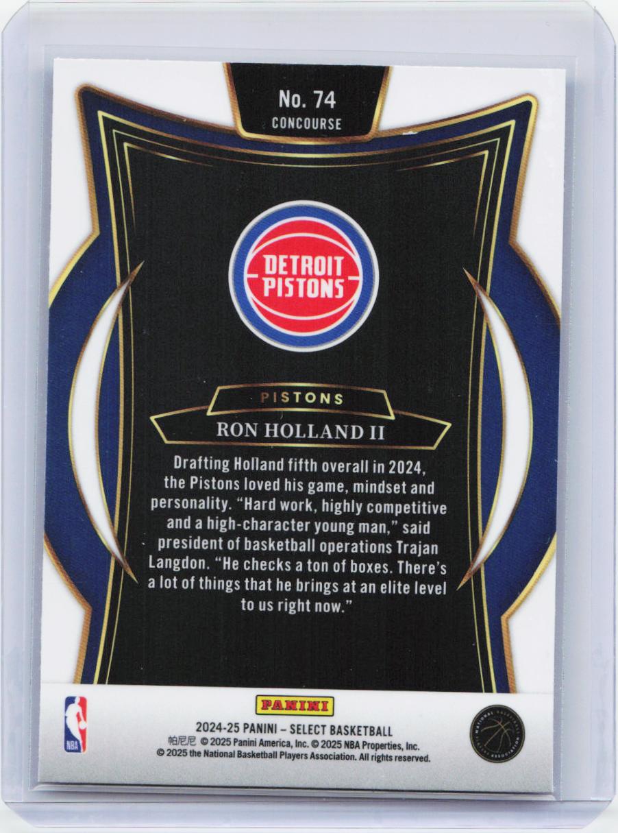 2024-25 Panini Select #74 Ron Holland II Blue (Retail)
