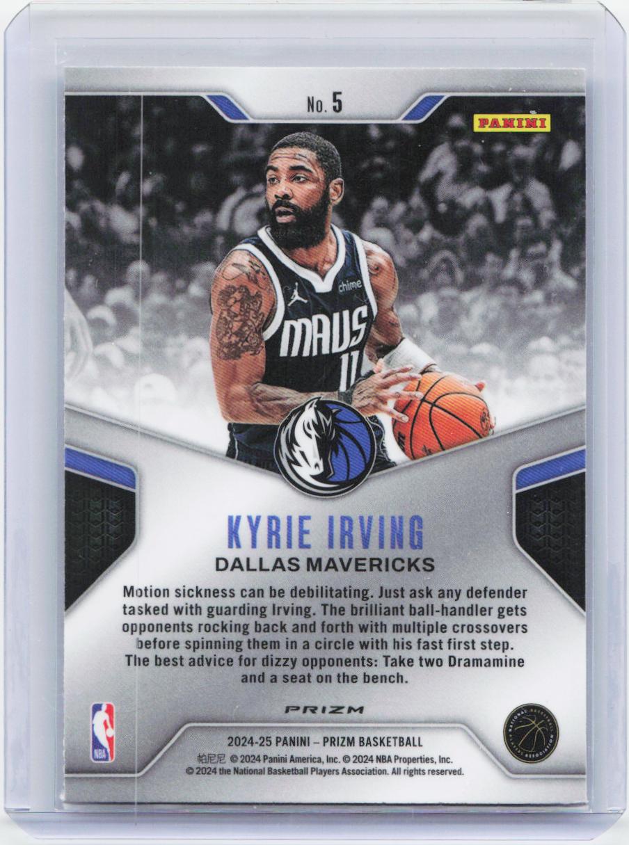 2024-25 Panini Prizm #5 Kyrie Irving Dominance Prizms Silver