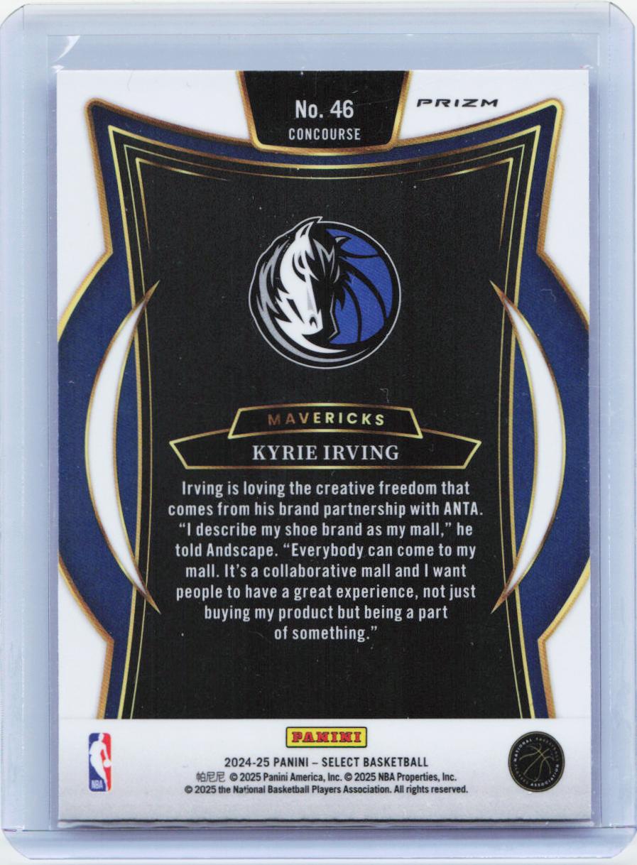 2024-25 Panini Select #46 Kyrie Irving Blue Prizm