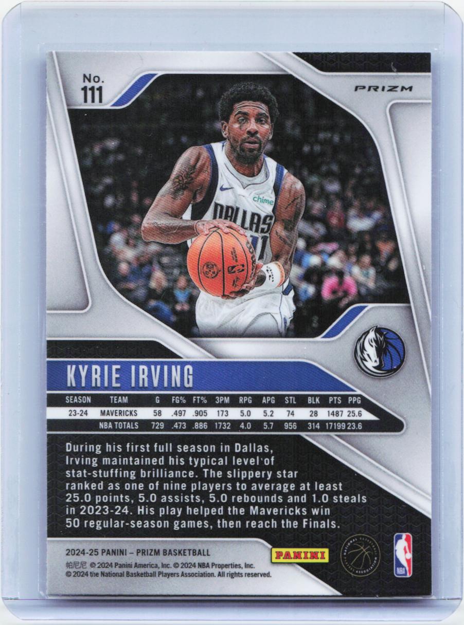2024-25 Panini Prizm #111 Kyrie Irving Prizms Silver