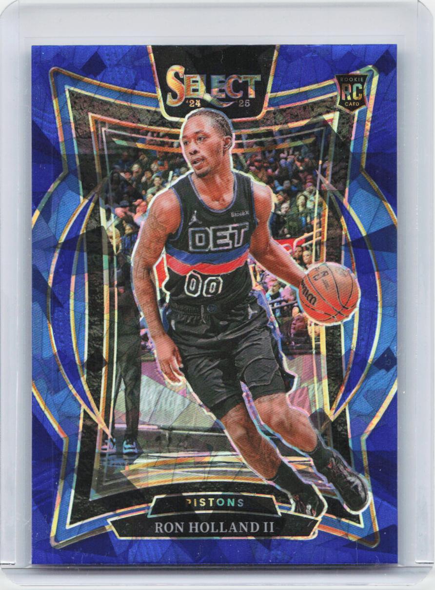 2024-25 Panini Select #74 Ron Holland II Blue Cracked Ice Prizm