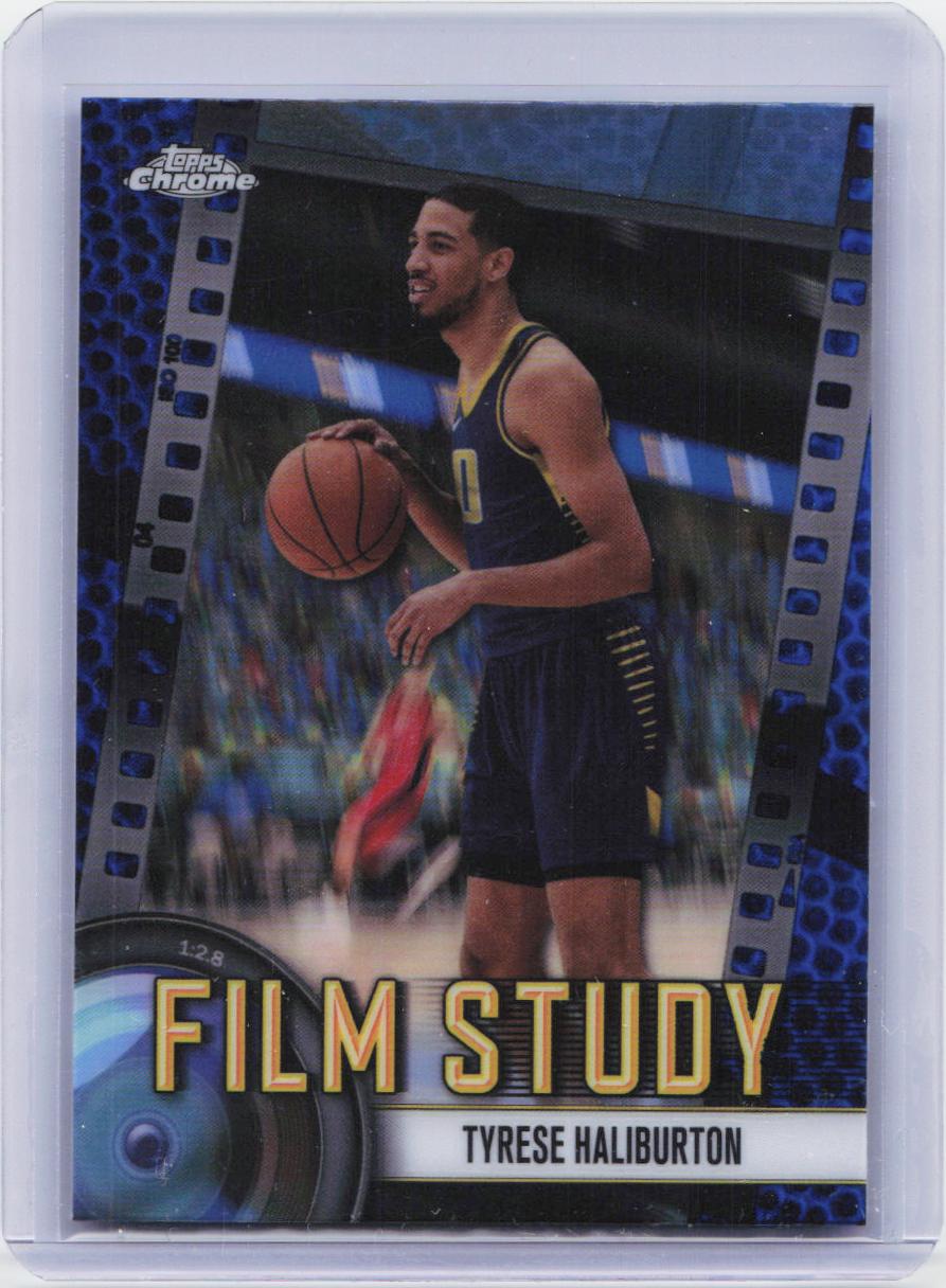 2024-25 Topps Chrome Film Study Blue Basketball #FS-13 Tyrese Haliburton