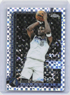 2025-26 Topps Chrome #151 Anthony Edwards X-Fractor