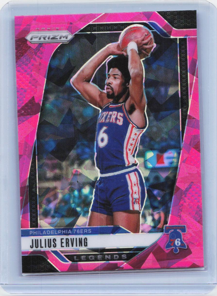 2024-25 Panini Prizm #292 Julius Erving Prizms Pink Ice