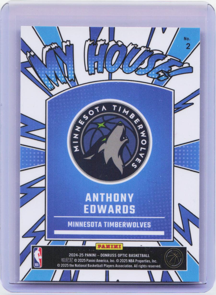 2024-25 Donruss Optic #2 Anthony Edwards My House
