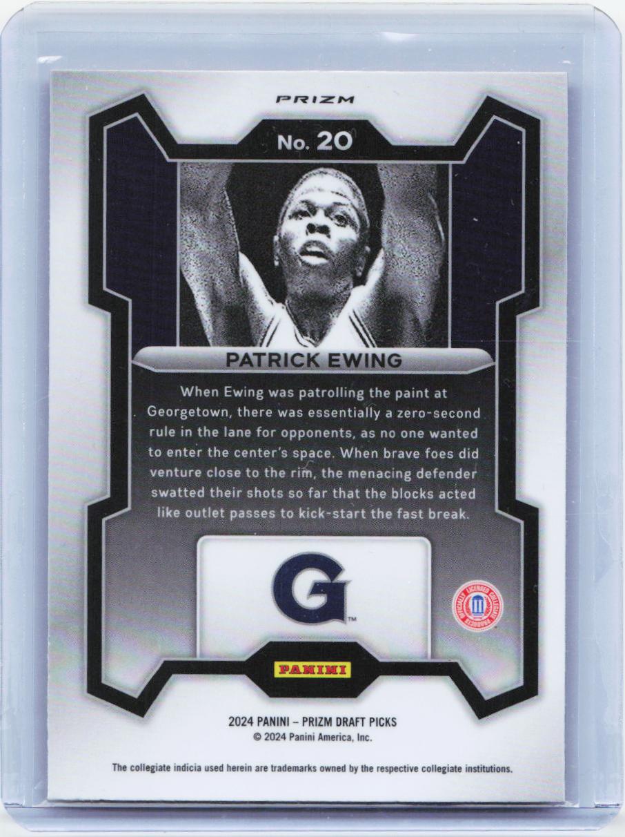 2024 Panini Prizm Draft Picks #20 Patrick Ewing Prizms Orange Ice