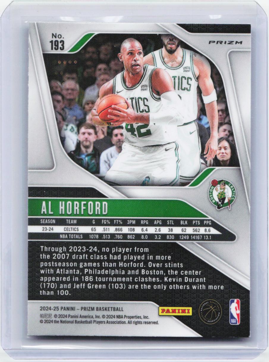 2024-25 Panini Prizm #193 Al Horford Prizms Ice