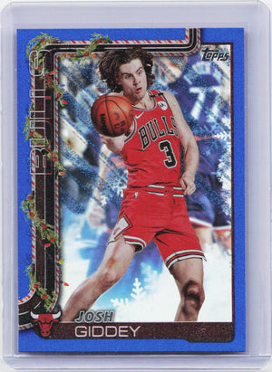 2025-26 Topps Holiday #H28 Josh Giddey Blue Metallic Glitter Holiday