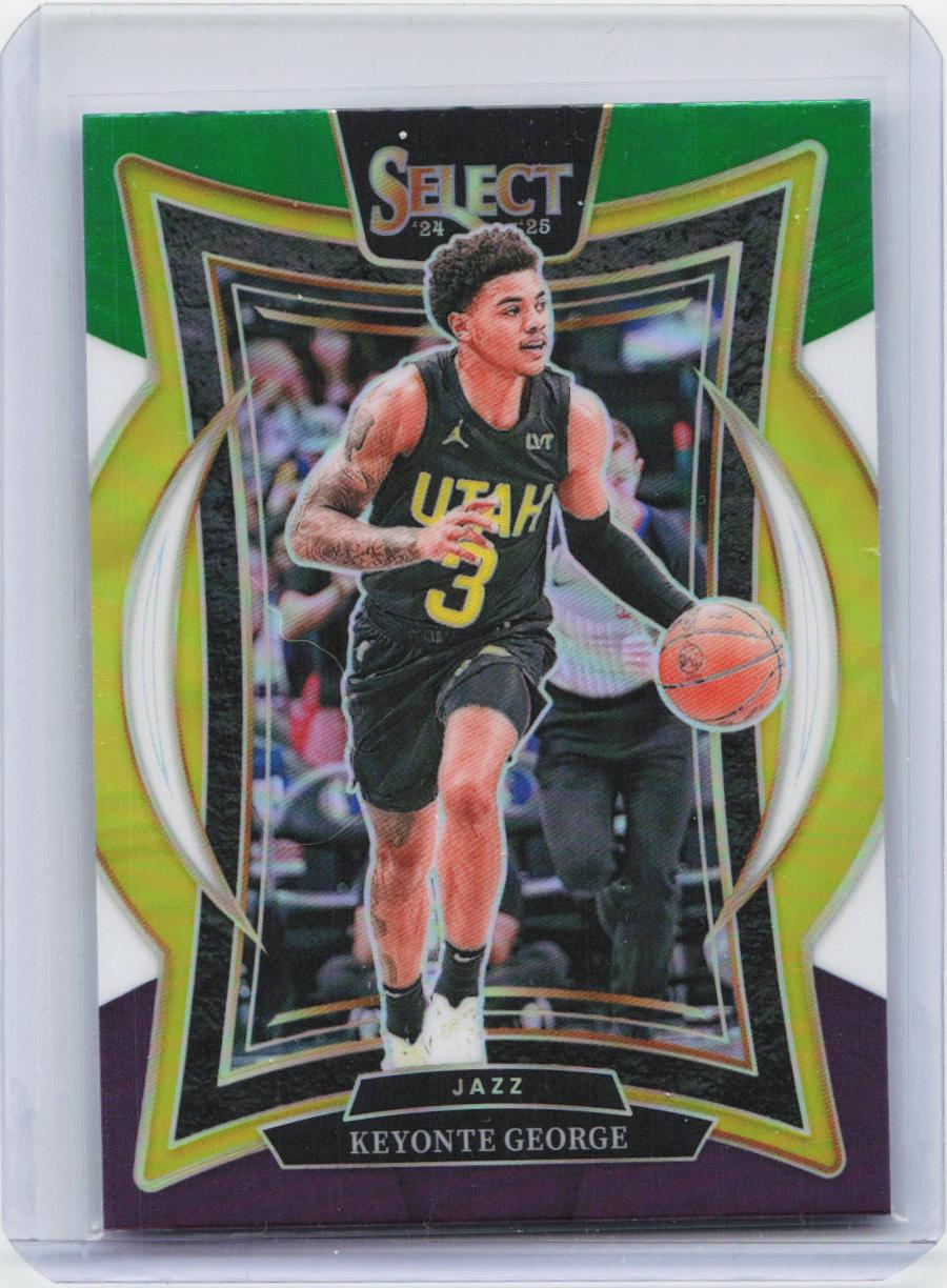 2024-25 Panini Select #49 Keyonte George Green White Purple Prizm