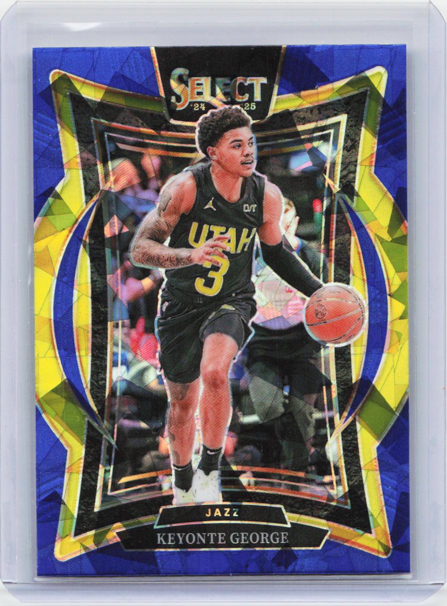 2024-25 Panini Select #49 Keyonte George Blue Cracked Ice Prizm
