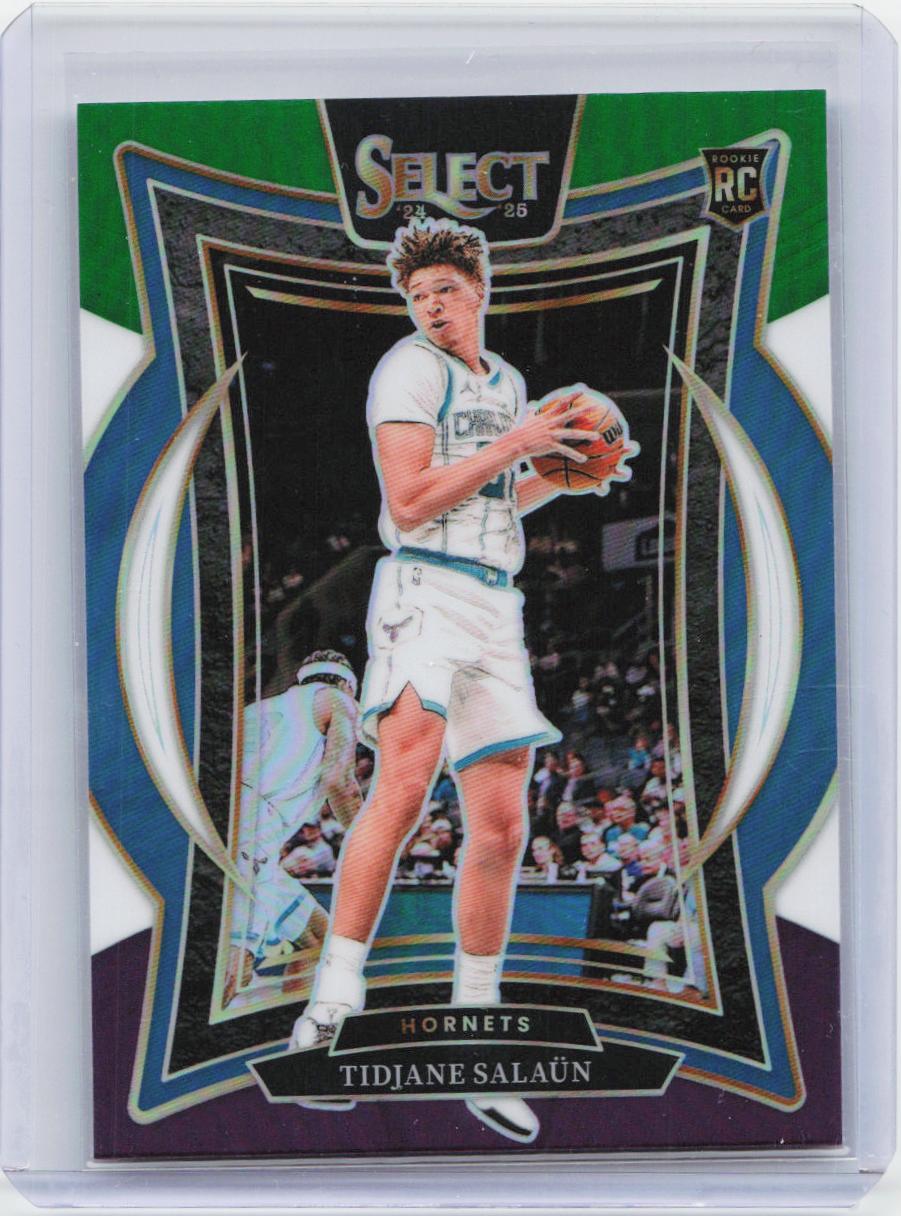2024-25 Panini Select #95 Tidjane Salaun Green White Purple Prizm