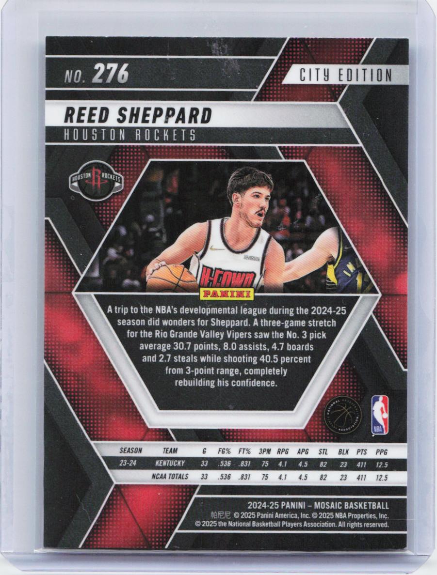 2024-25 Panini Mosaic #276 Reed Sheppard