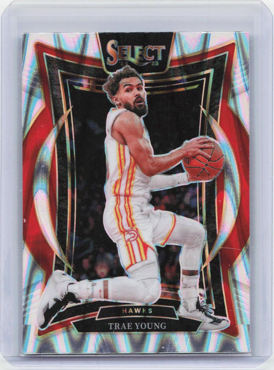 2024-25 Panini Select #63 Trae Young Tectonic Prizm